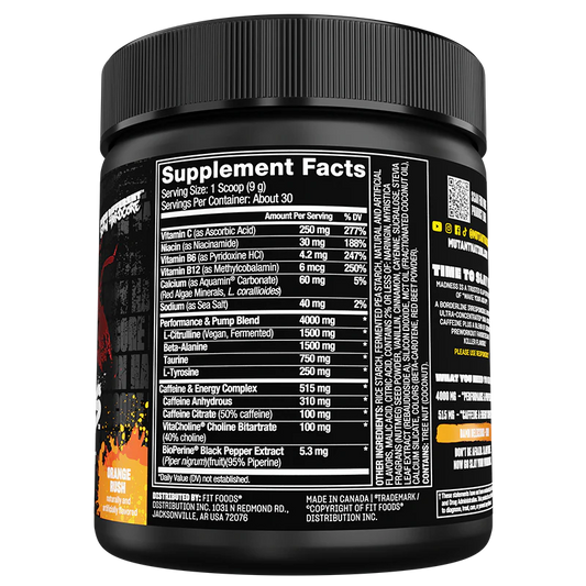 MADNESS PRE WORKOUT | 30's | MUTANT NUTRITION