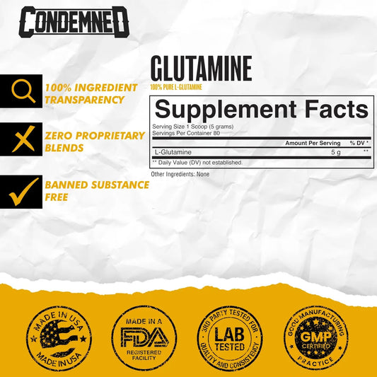 CONDEMNED GLUTAMINE | 80's | CONDEMNED LABS