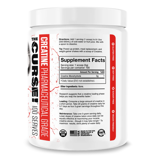 THE CURSE CREATINE MONOHYDRATE | 100's | JNX SPORTS