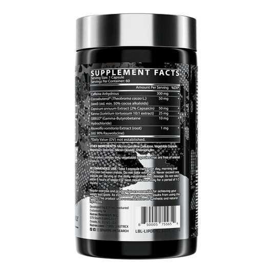 LIPO-6 HARDCORE (NEW) | 60 CAPS | NUTREX RESEARCH