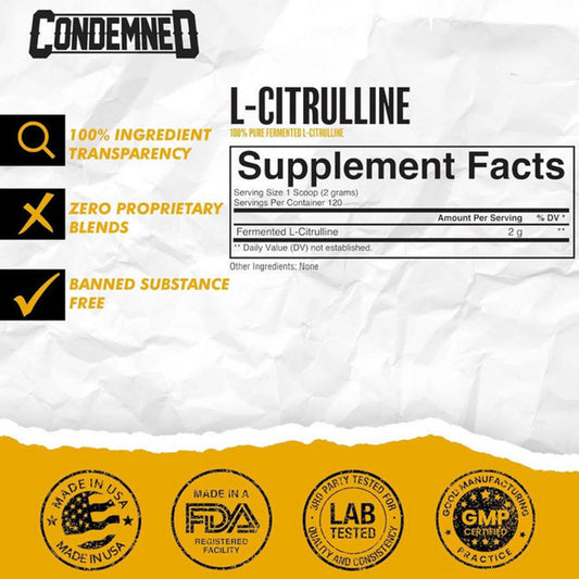 L-CITRULLINE | 120's | CONDEMNED LABS