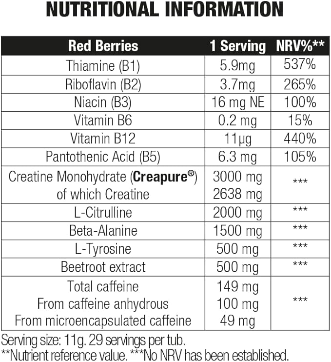 L.F.C. PRE WORKOUT (320g) | 29's | L.F.C.