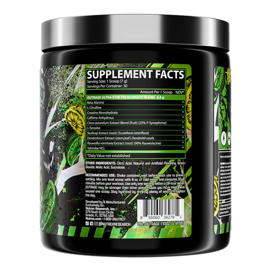OUTRAGE ULTRA STIM PRE-WRKOUT | 30's | NUTREX RESEARCH